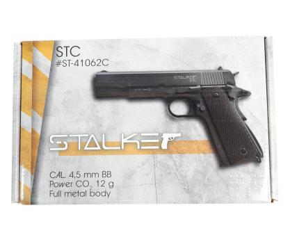 Пневматический пистолет Stalker STC Blowback (3 Дж, Colt 1911, подвижный затвор, шарики ВВ, металл, CO₂) 4,5 мм