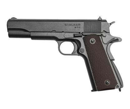 Пневматический пистолет Stalker STC Blowback (3 Дж, Colt 1911, подвижный затвор, шарики ВВ, металл, CO₂) 4,5 мм