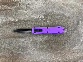 Фронтальный складной нож Microtech mini D-2 Фиолетовый, Микротек мини