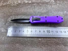 Фронтальный складной нож Microtech mini D-2 Фиолетовый, Микротек мини