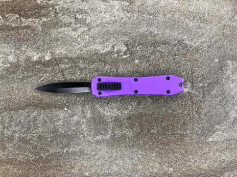 Фронтальный складной нож Microtech mini D-2 Фиолетовый, Микротек мини